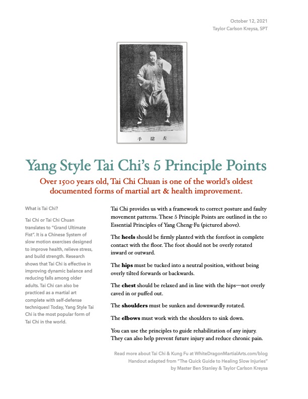 Tai Chi's Five Principle Points