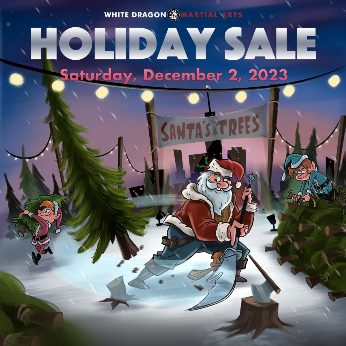 White Dragon Martial Arts Holiday Sale 2023.