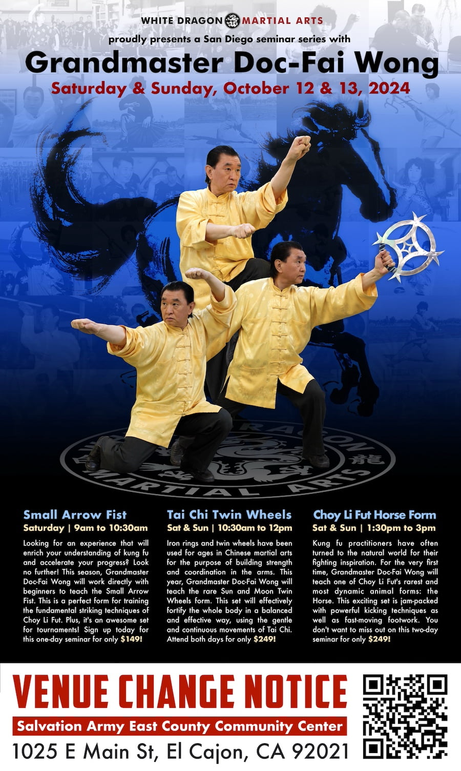 White Dragon Martial Arts Seminars 2024 Grandmaster Doc Fai Wong Seminars 2024