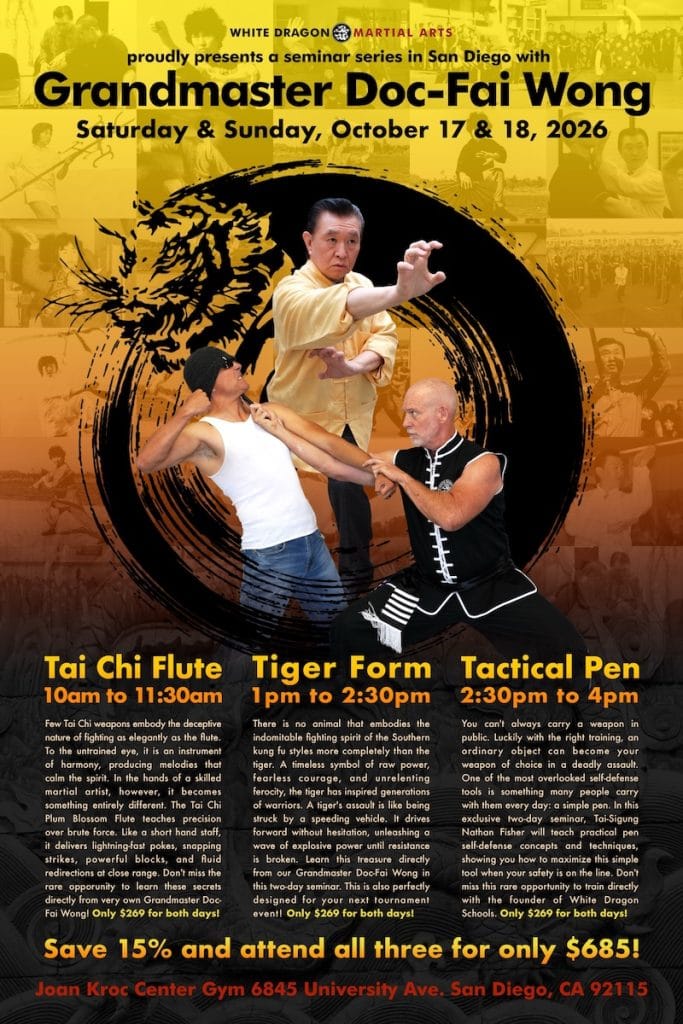 2026 Kung Fu, Tai Chi, and Self-Defense Seminars with Grandmaster and Tai-Sigung.