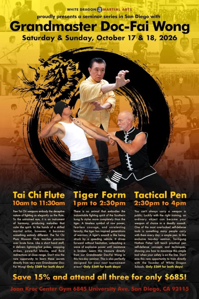 2026 Kung Fu, Tai Chi, and Self-Defense Seminars with Grandmaster and Tai-Sigung.